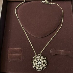 Gold Snowflake Pendant Necklace